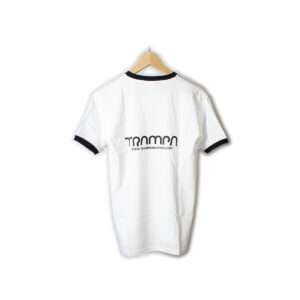 WHITE-WITH-BLACK-LOGO-&-PIPING-T-SHIRTS-CLOTHING-2